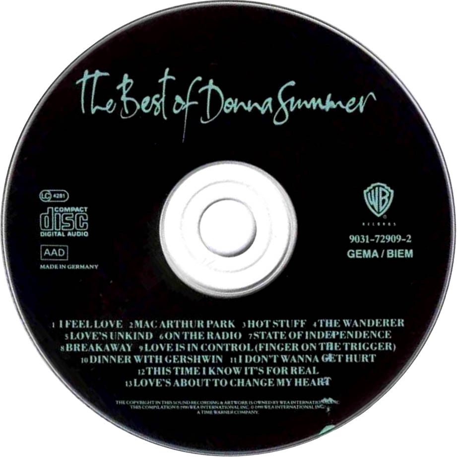Cartula Cd de Donna Summer - The Best Of Donna Summer