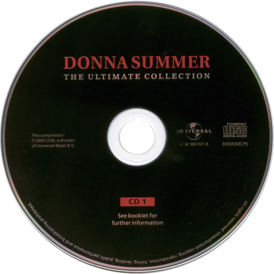 Cartula Cd3 de Donna Summer - The Ultimate Collection