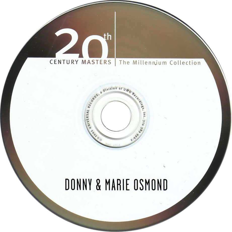 Cartula Cd de Donny & Marie Osmond - 20th Century Masters: The Millennium Collection