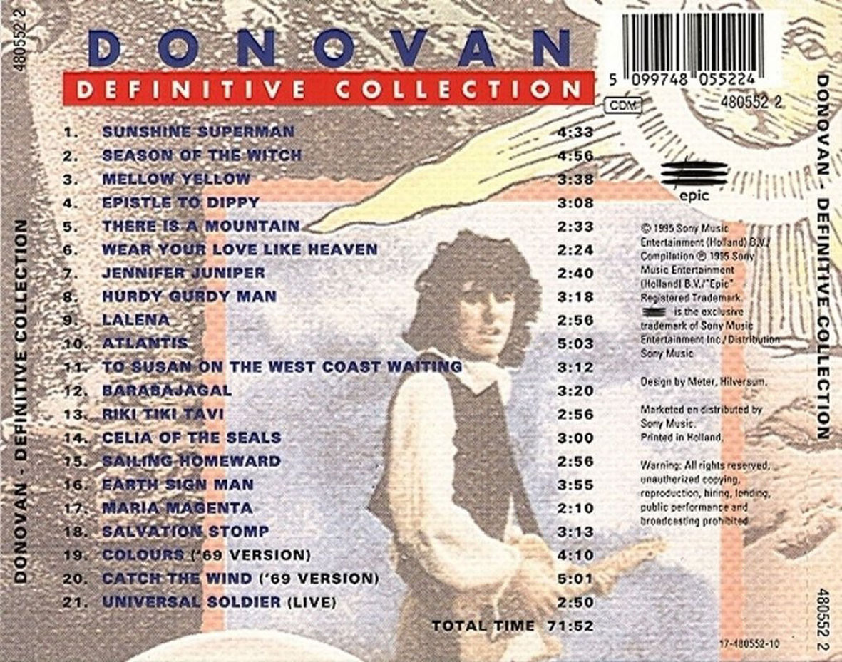 Cartula Trasera de Donovan - Definitive Collection