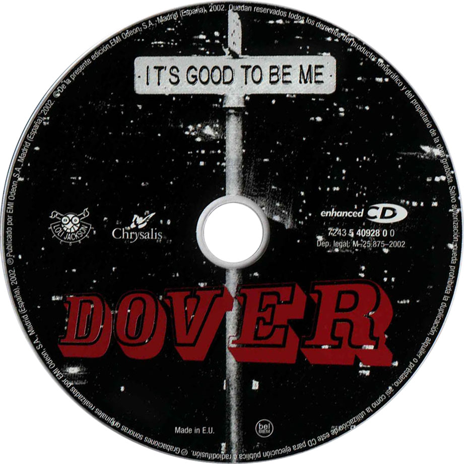 Cartula Cd de Dover - It's Good To Be Me