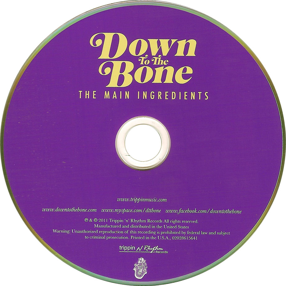 Cartula Cd de Down To The Bone - The Main Ingredients