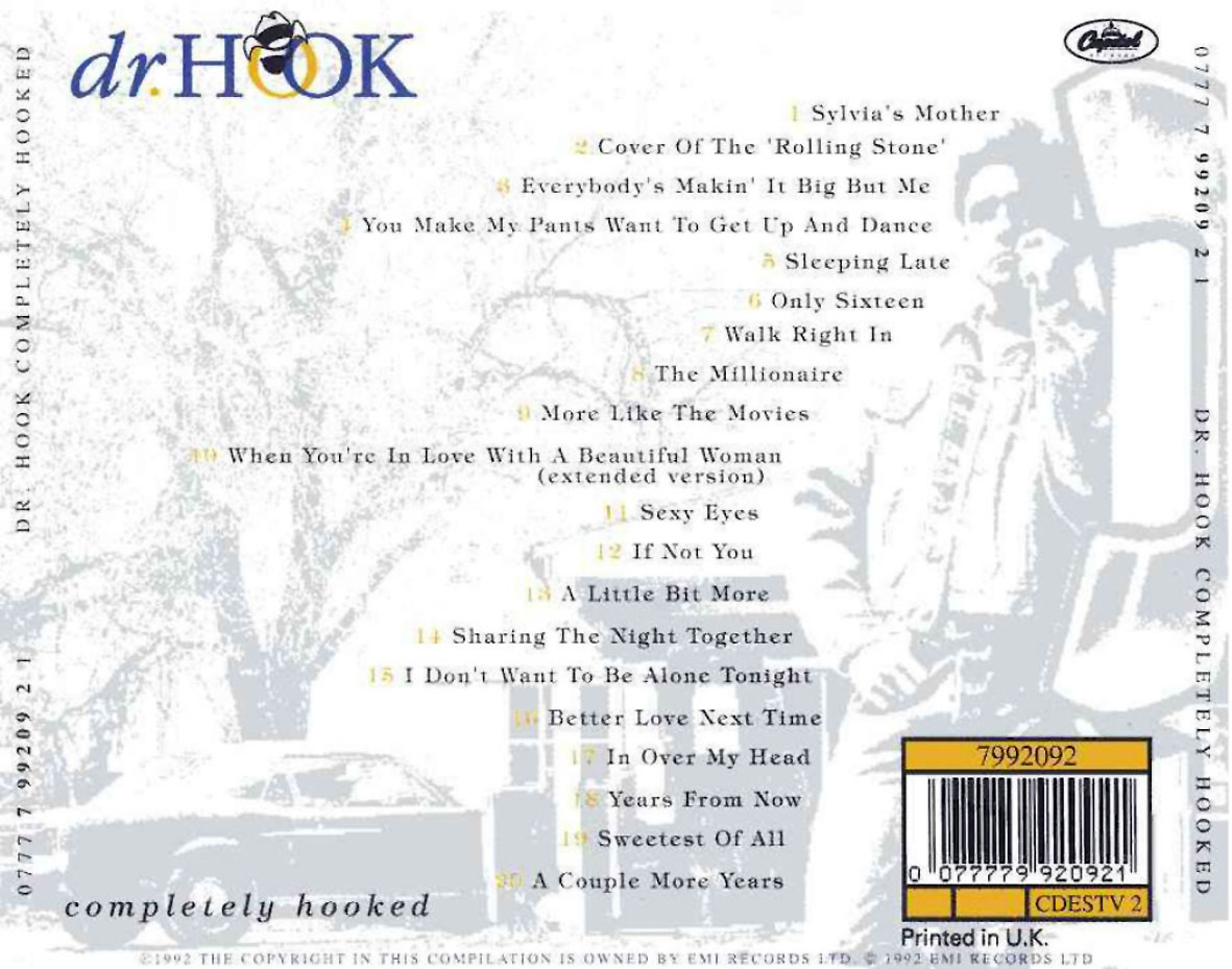 Cartula Trasera de Dr. Hook - Completely Hooked