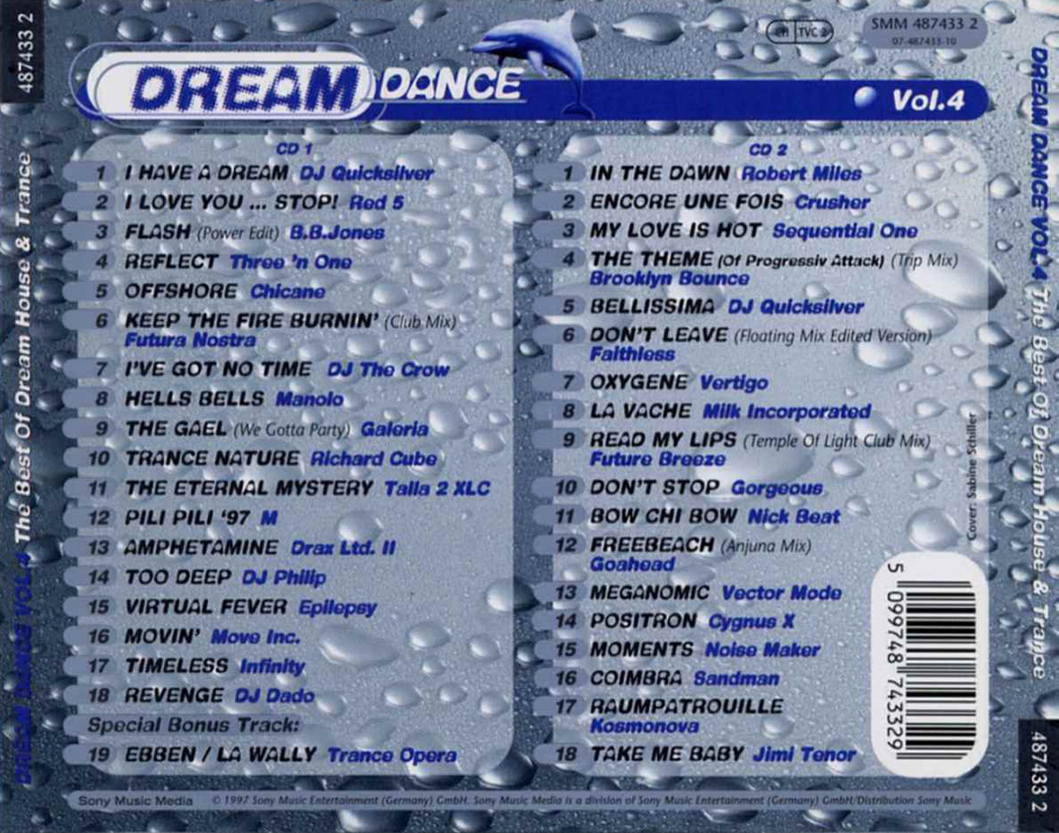 Cartula Trasera de Dream Dance 4 (The Best Of Dream House & Trance)