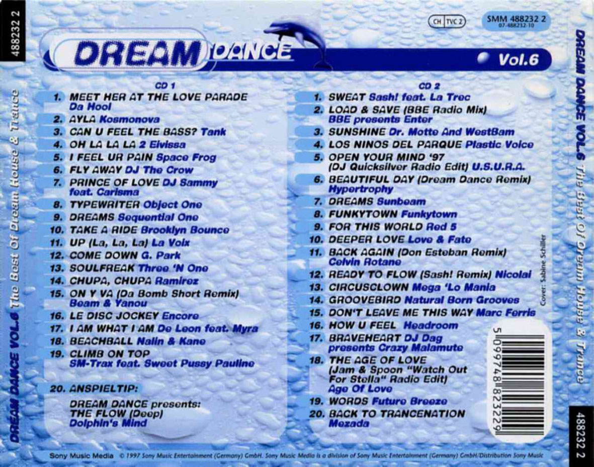 Cartula Trasera de Dream Dance 6 (The Best Of Dream House & Trance)
