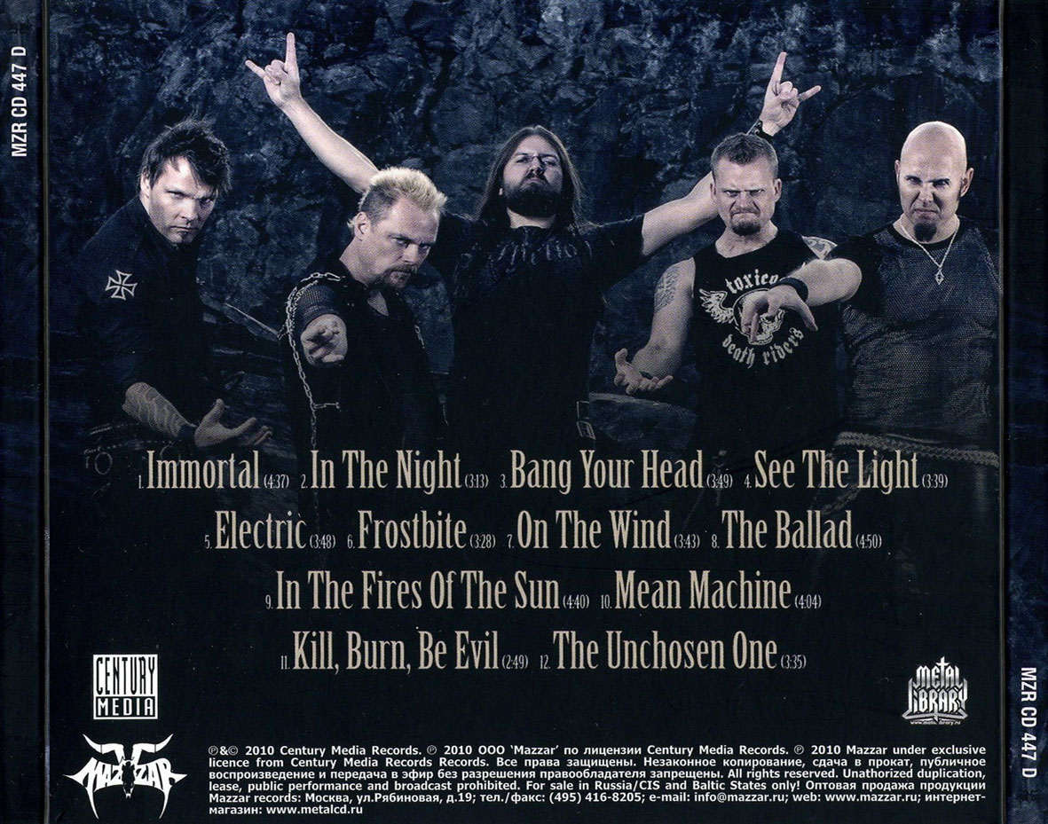 Cartula Trasera de Dream Evil - In The Night (Limited Edition)
