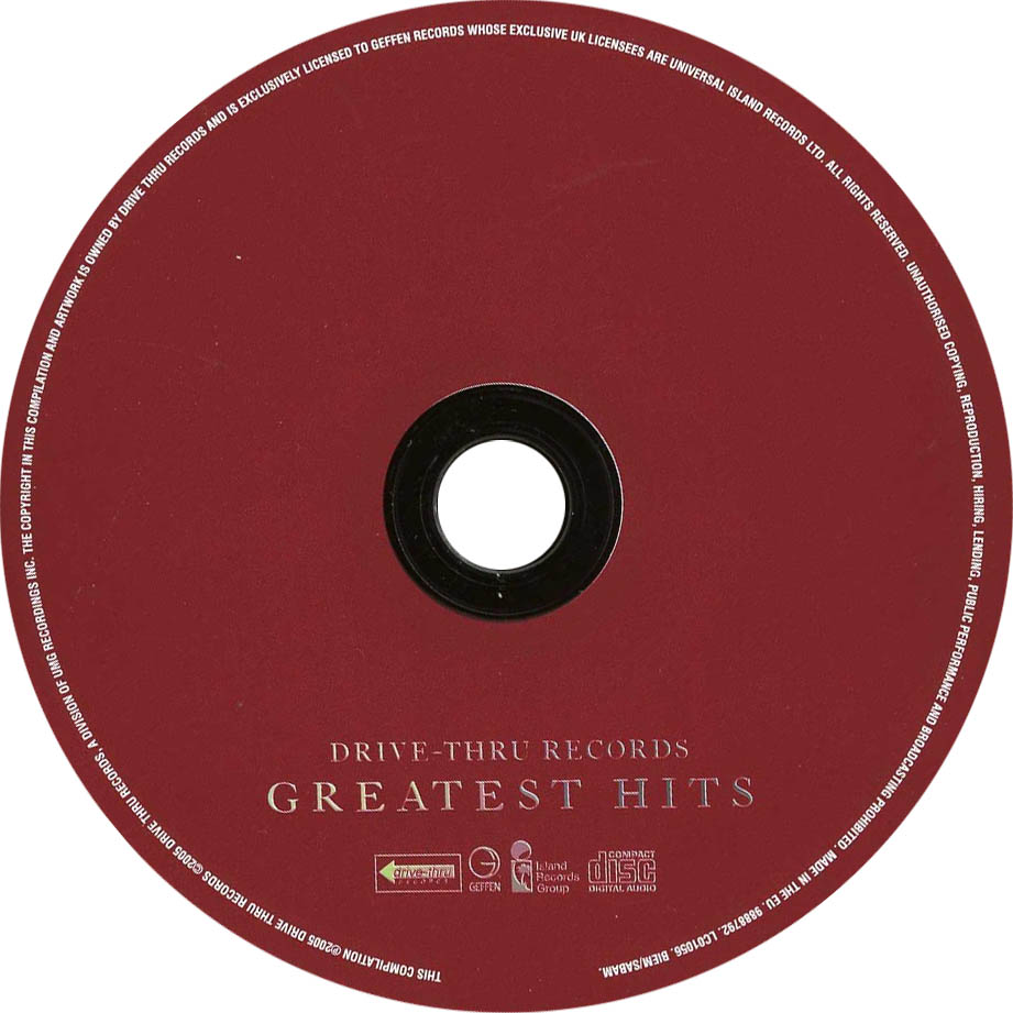 Cartula Cd de Drive Thru Records Greatest Hits