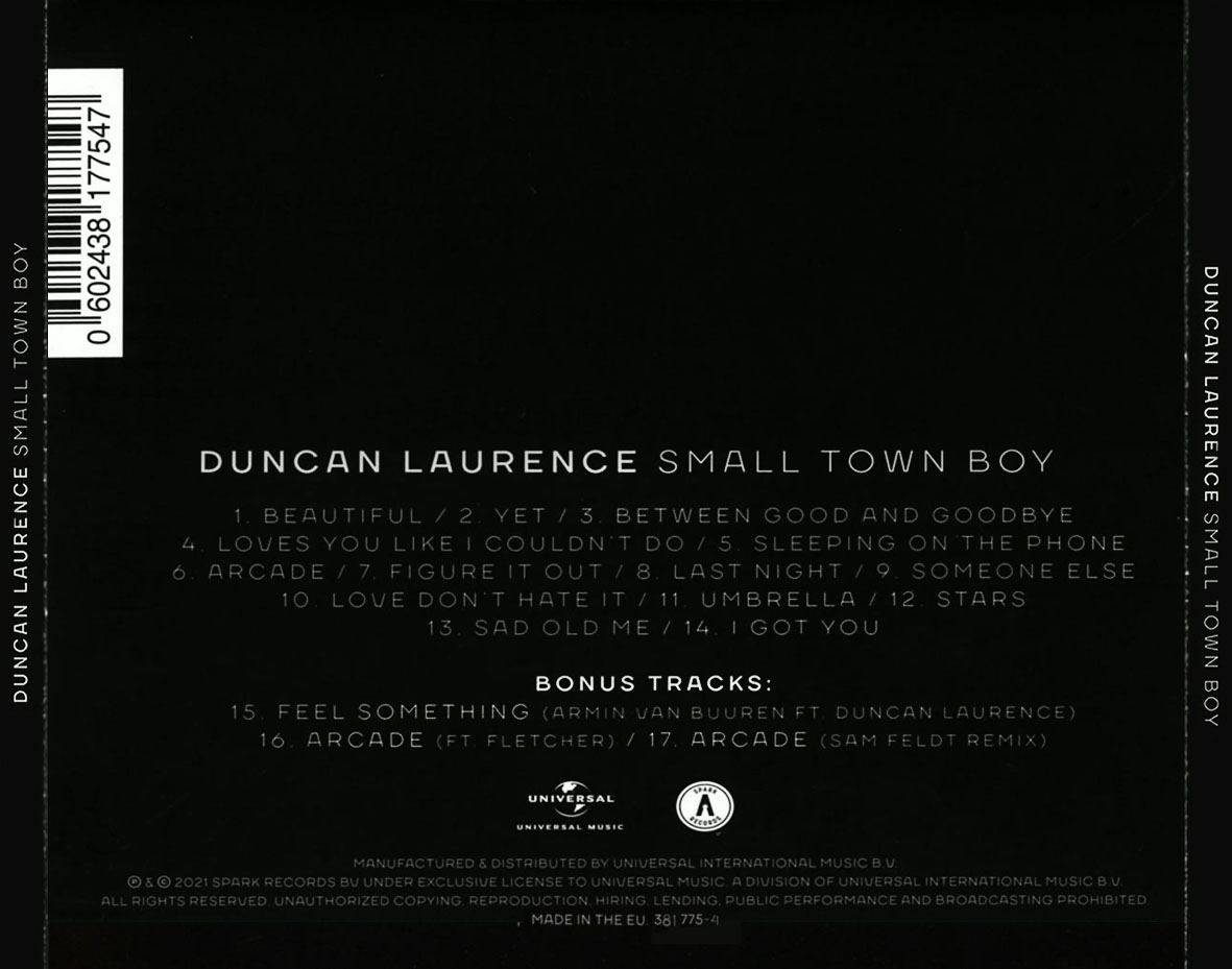 Cartula Trasera de Duncan Laurence - Small Town Boy (Deluxe)