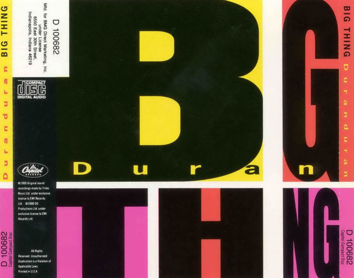 Cartula Trasera de Duran Duran - Big Thing
