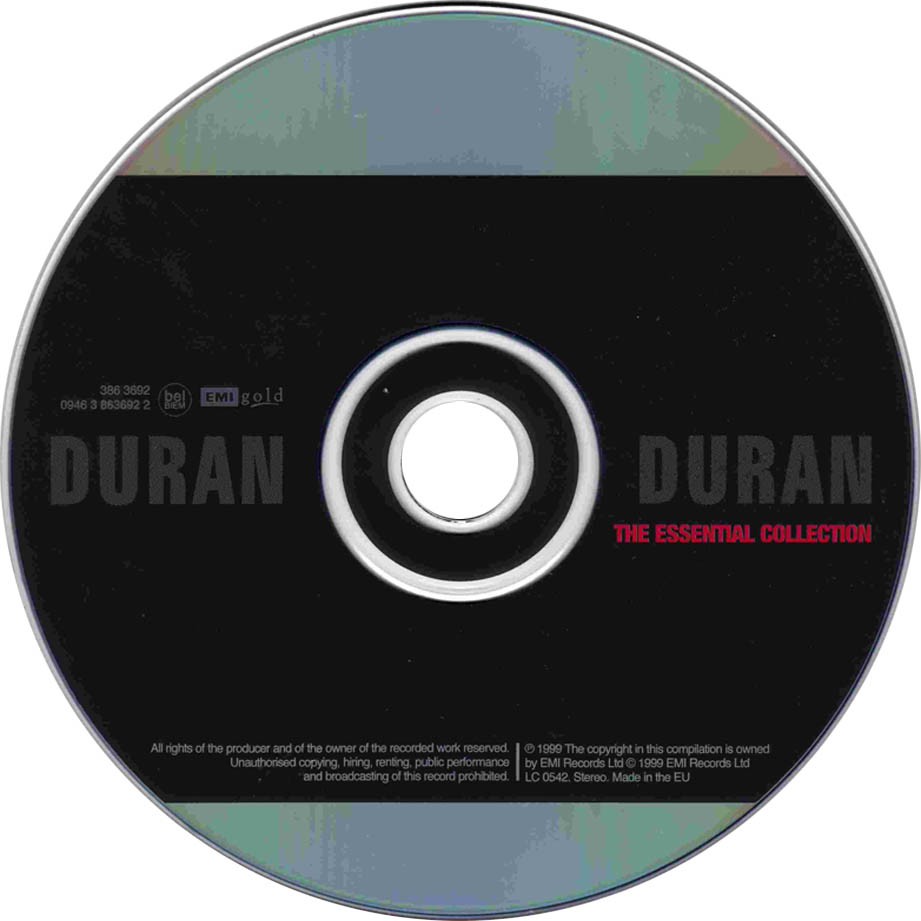 Cartula Cd de Duran Duran - The Essential Collection