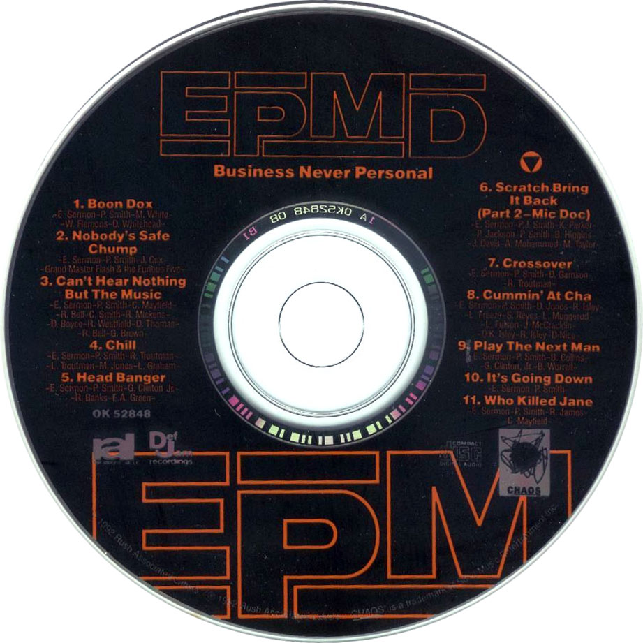 Cartula Cd de Epmd - Business Never Personal