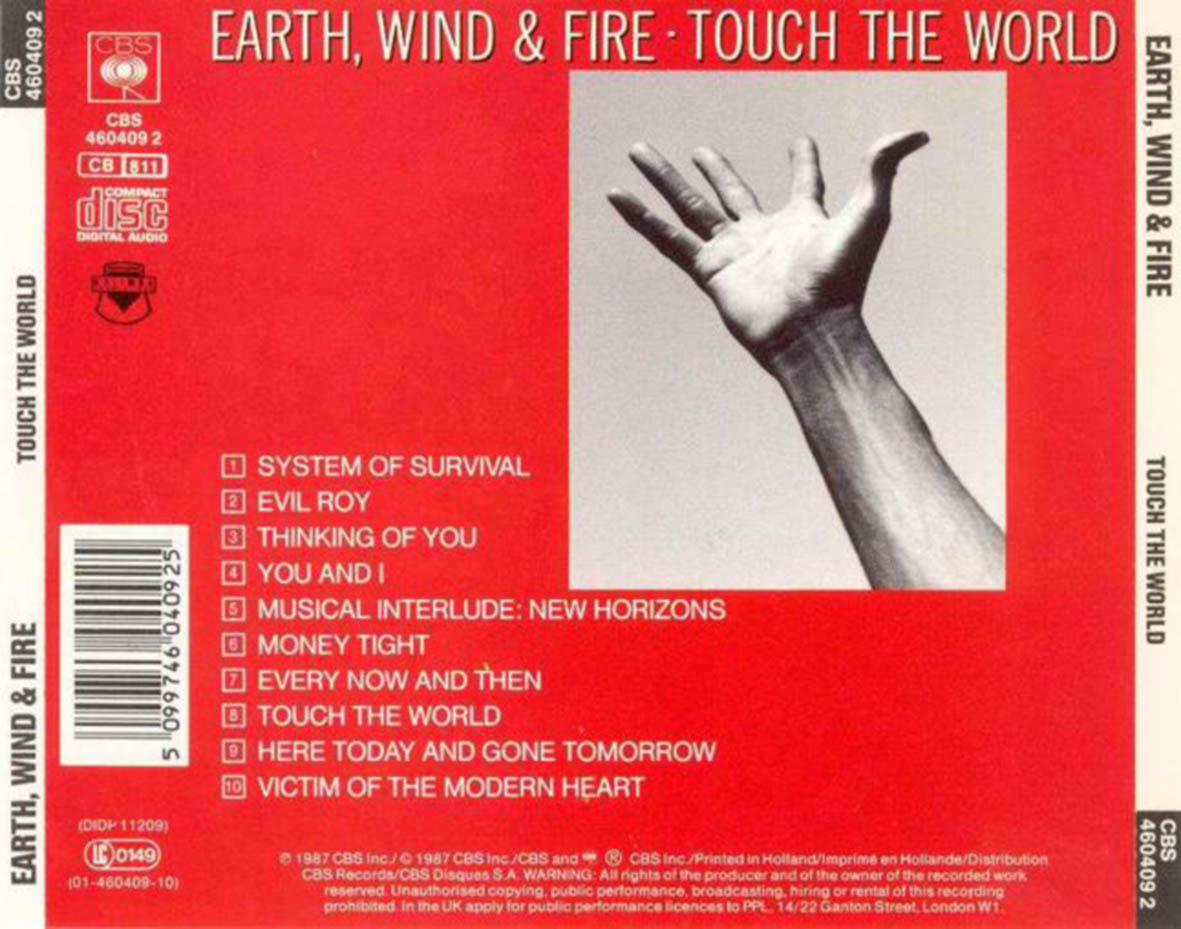 Cartula Trasera de Earth, Wind & Fire - Touch The World