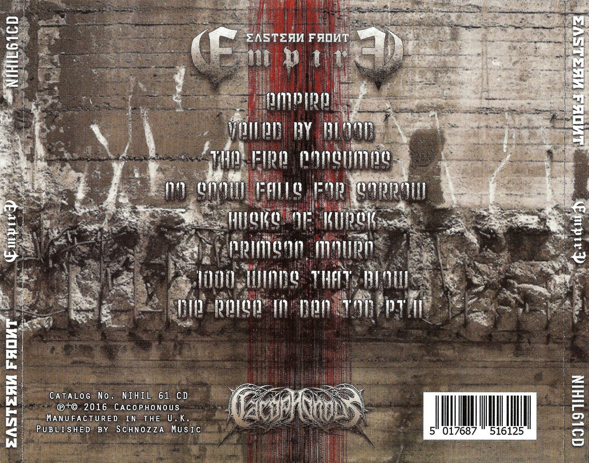 Cartula Trasera de Eastern Front - Empire
