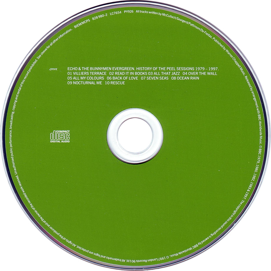 Cartula Cd2 de Echo & The Bunnymen - Evergreen (Special Edition)
