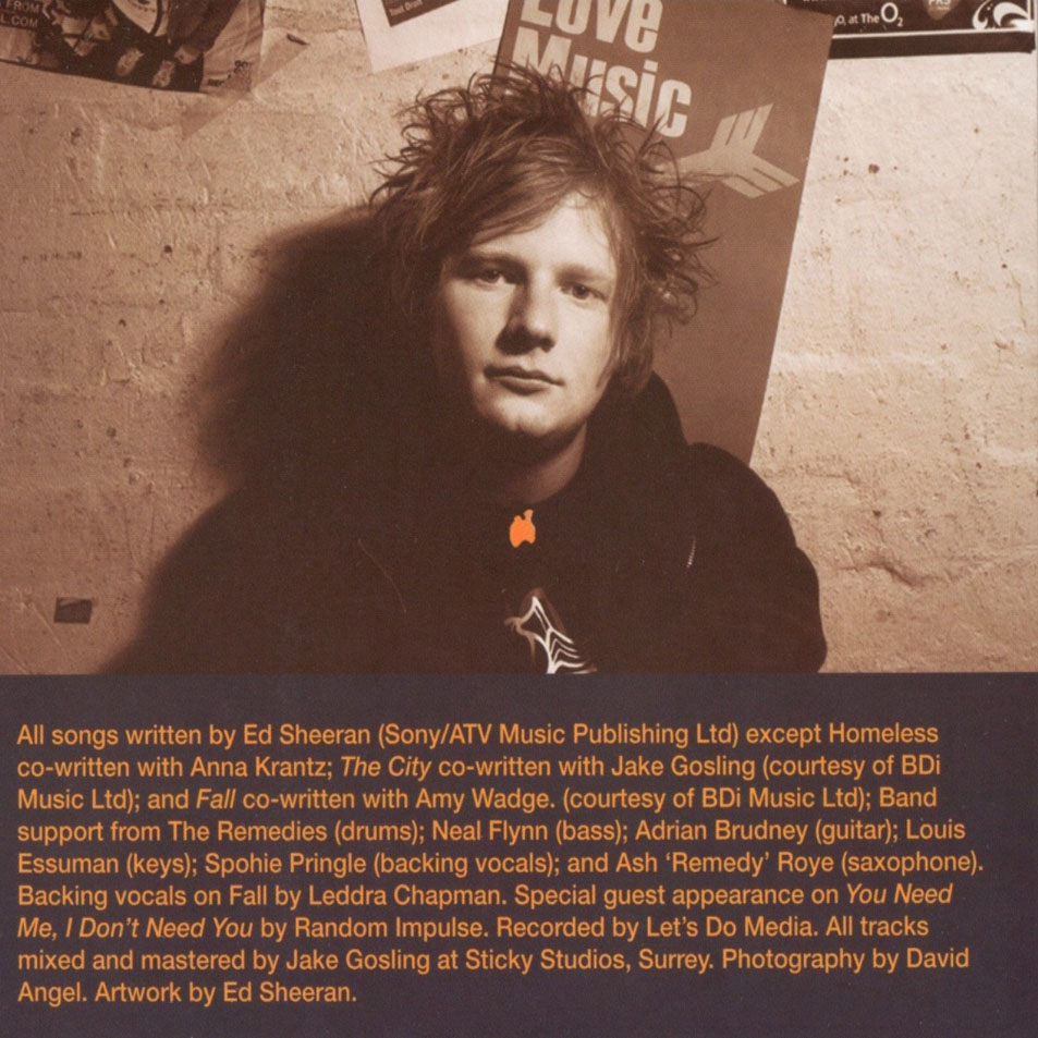 Cartula Interior Frontal de Ed Sheeran - Live At The Bedford (Ep)