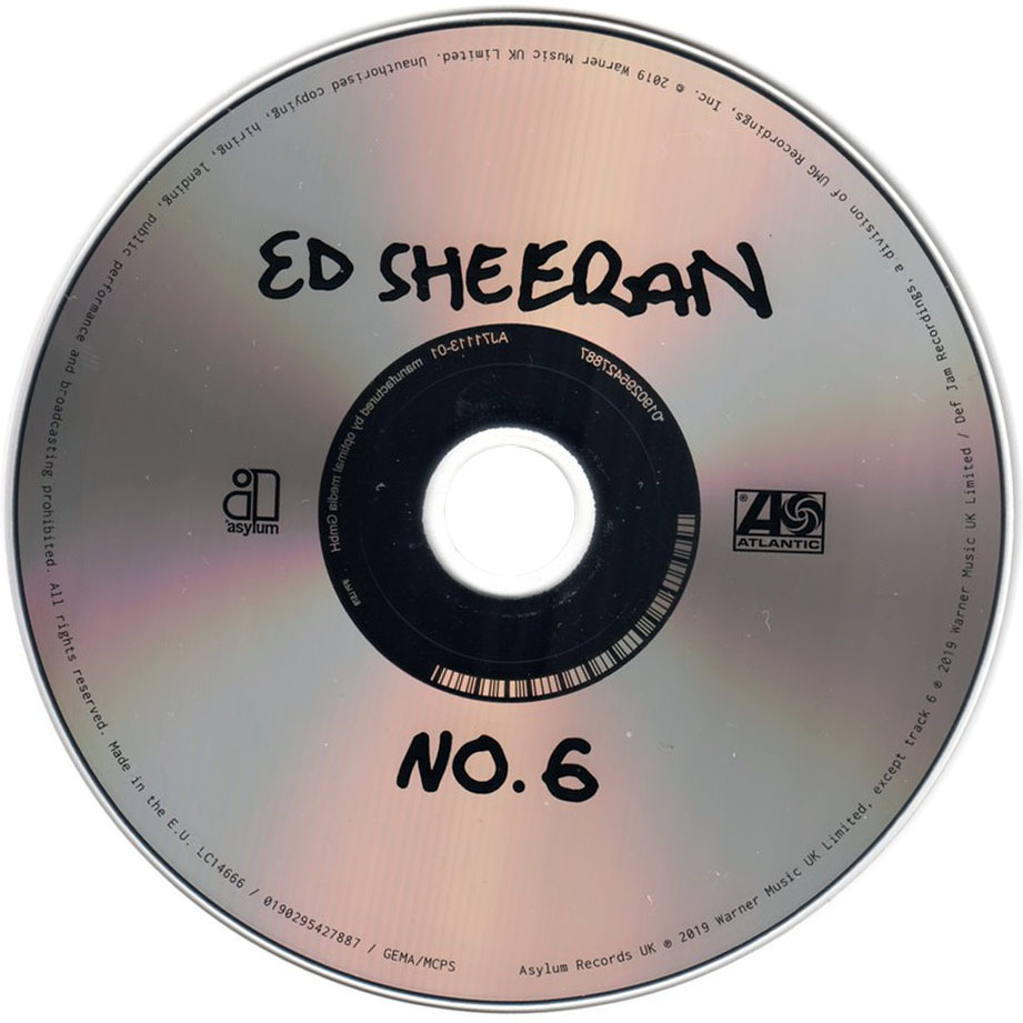 Cartula Cd de Ed Sheeran - No. 6 Collaborations Project