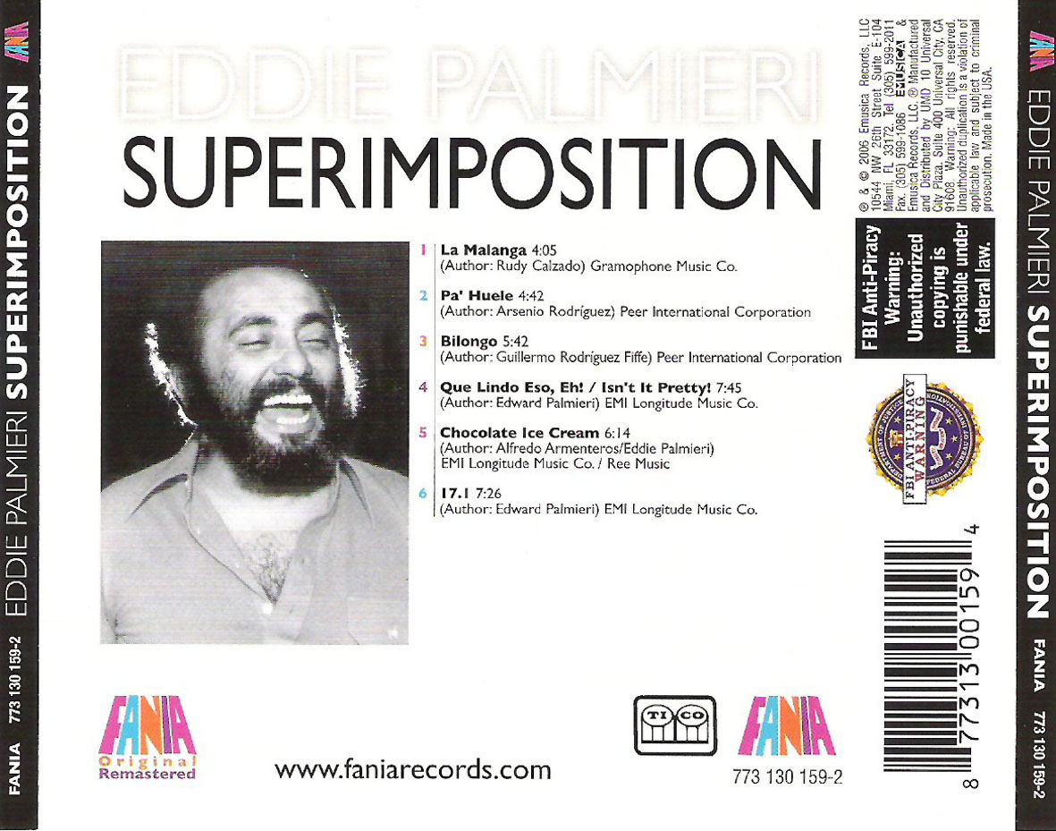 Cartula Trasera de Eddie Palmieri - Superimposition
