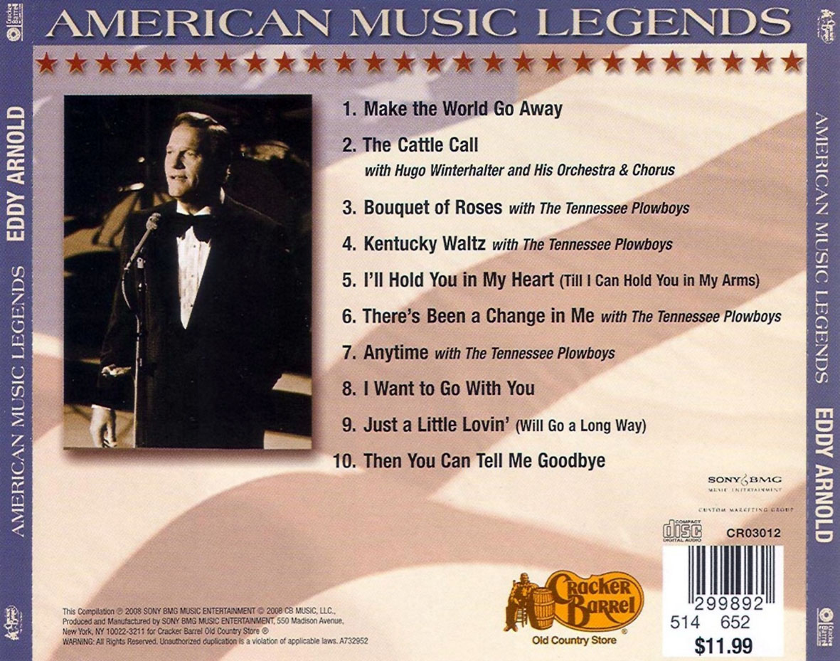 Cartula Trasera de Eddy Arnold - American Music Legends