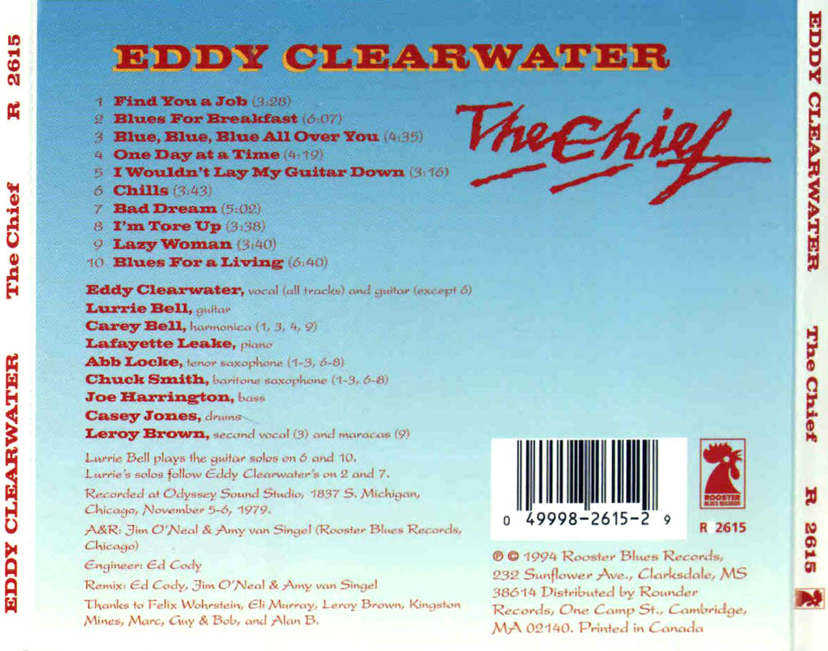 Cartula Trasera de Eddy Clearwater - The Chief