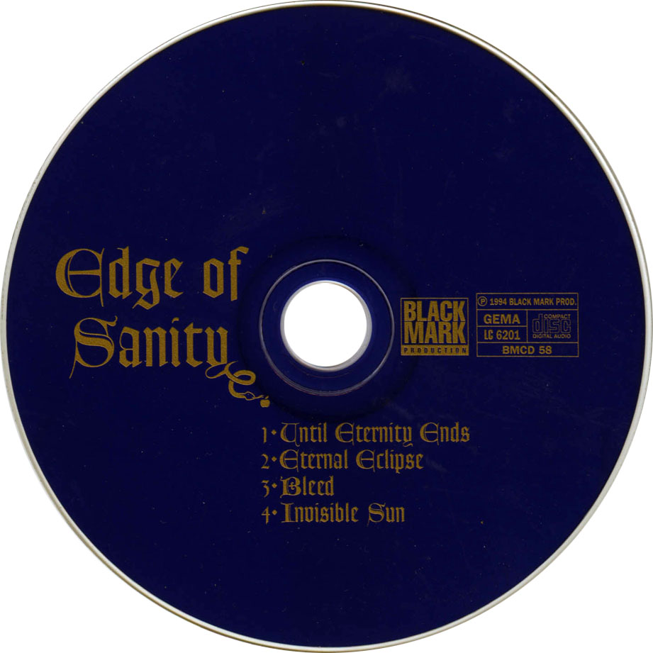 Cartula Cd de Edge Of Sanity - Until Eternity Ends