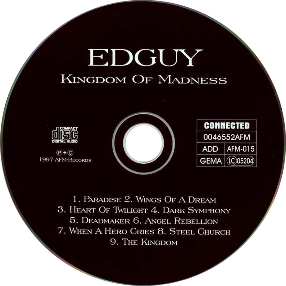 Cartula Cd de Edguy - Kingdom Of Madness