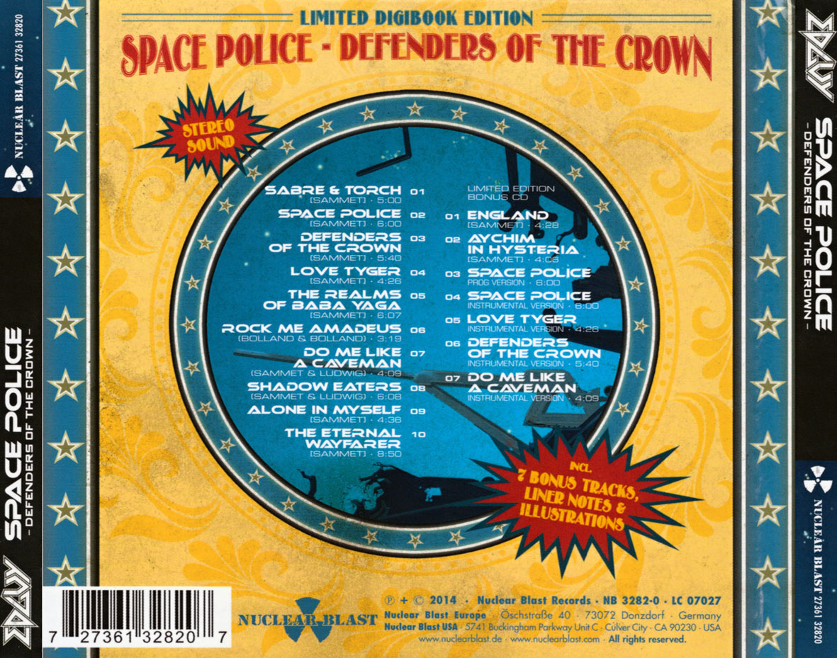 Cartula Trasera de Edguy - Space Police: Defenders Of The Crown (Limited Edition)