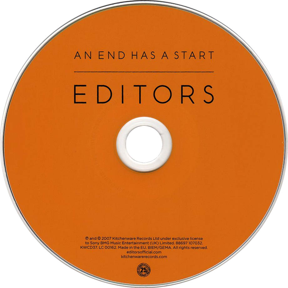 Cartula Cd de Editors - An End Has A Start