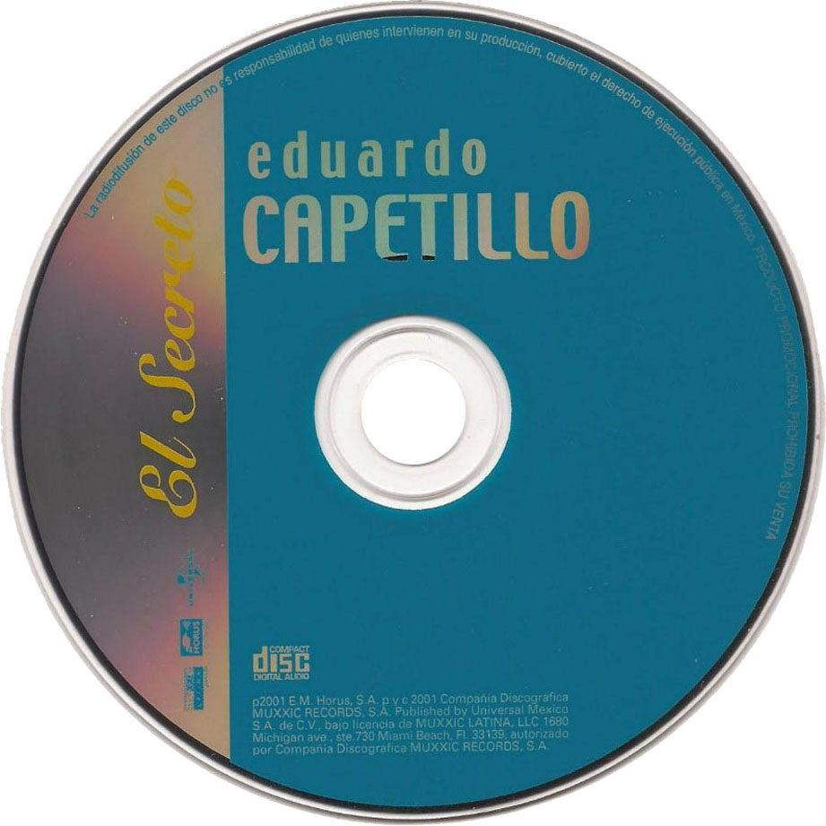 Cartula Cd de Eduardo Capetillo - El Secreto (Cd Single)
