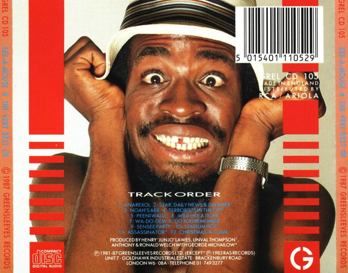 Cartula Trasera de Eek-A-mouse - The Very Best Of Eek-A-mouse