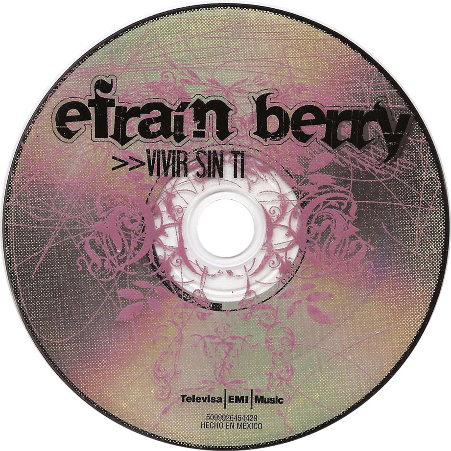 Cartula Cd de Efrain Berry - Vivir Sin Ti