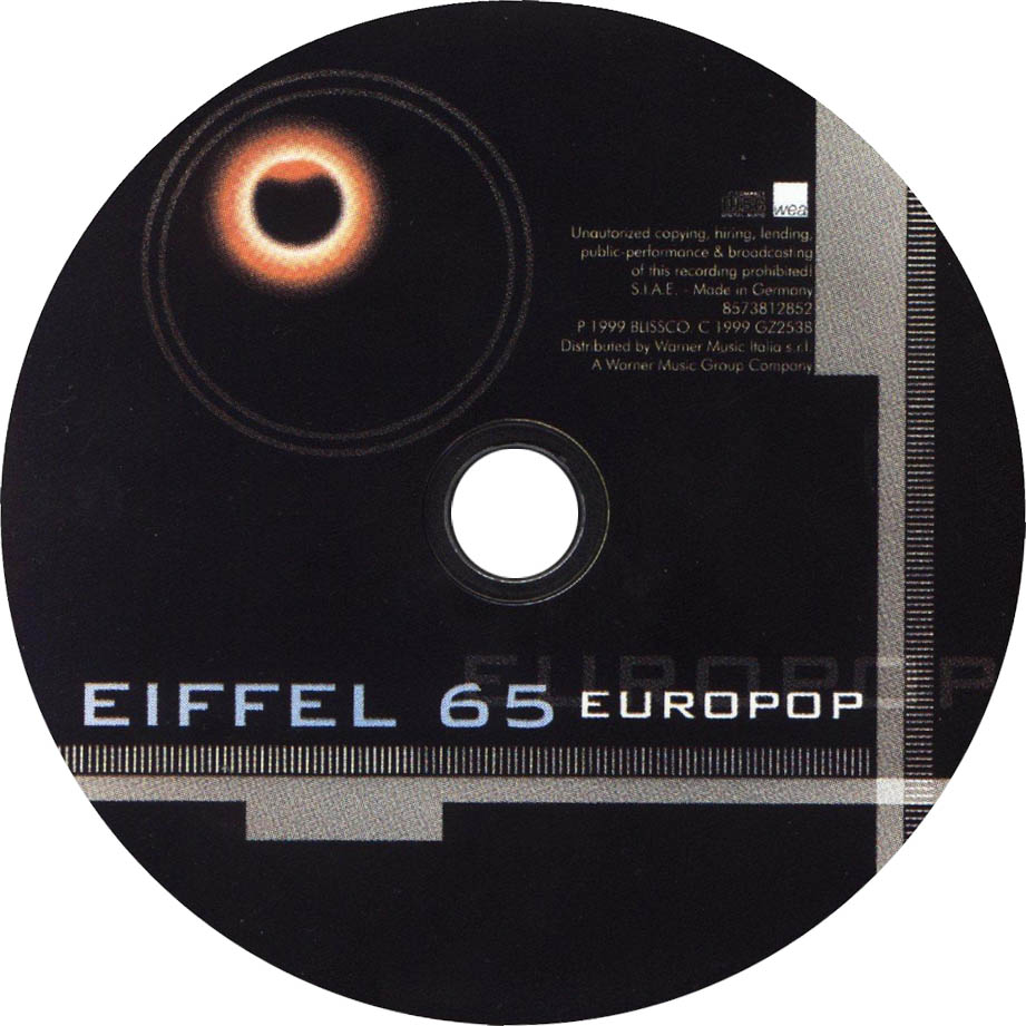 Cartula Cd de Eiffel 65 - Europop