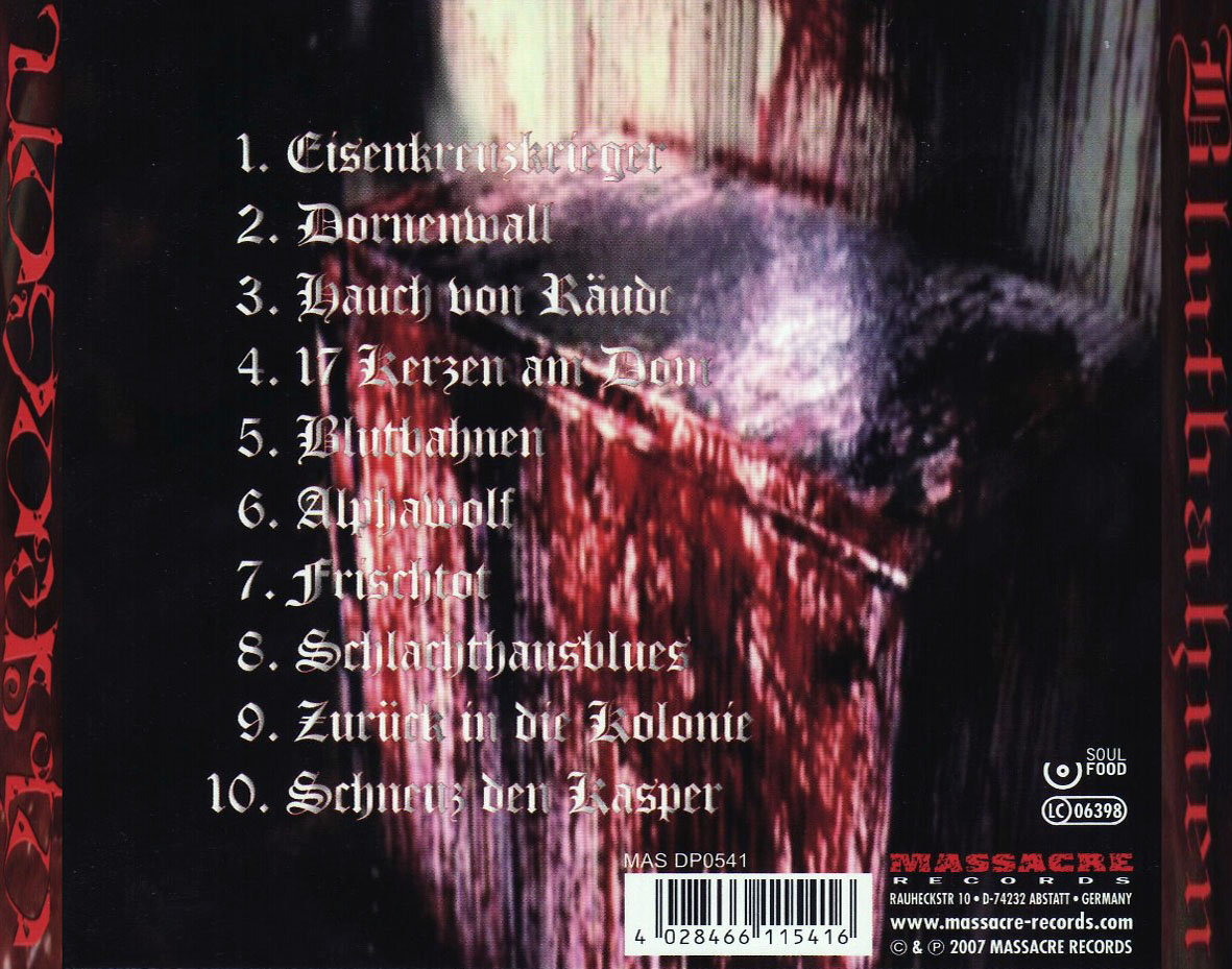Cartula Trasera de Eisregen - Blutbahnen