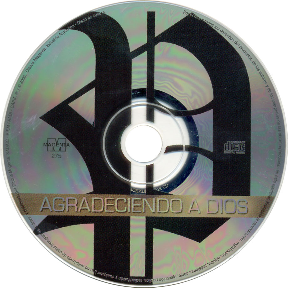 Cartula Cd de El Polaco - Agradeciendo A Dios