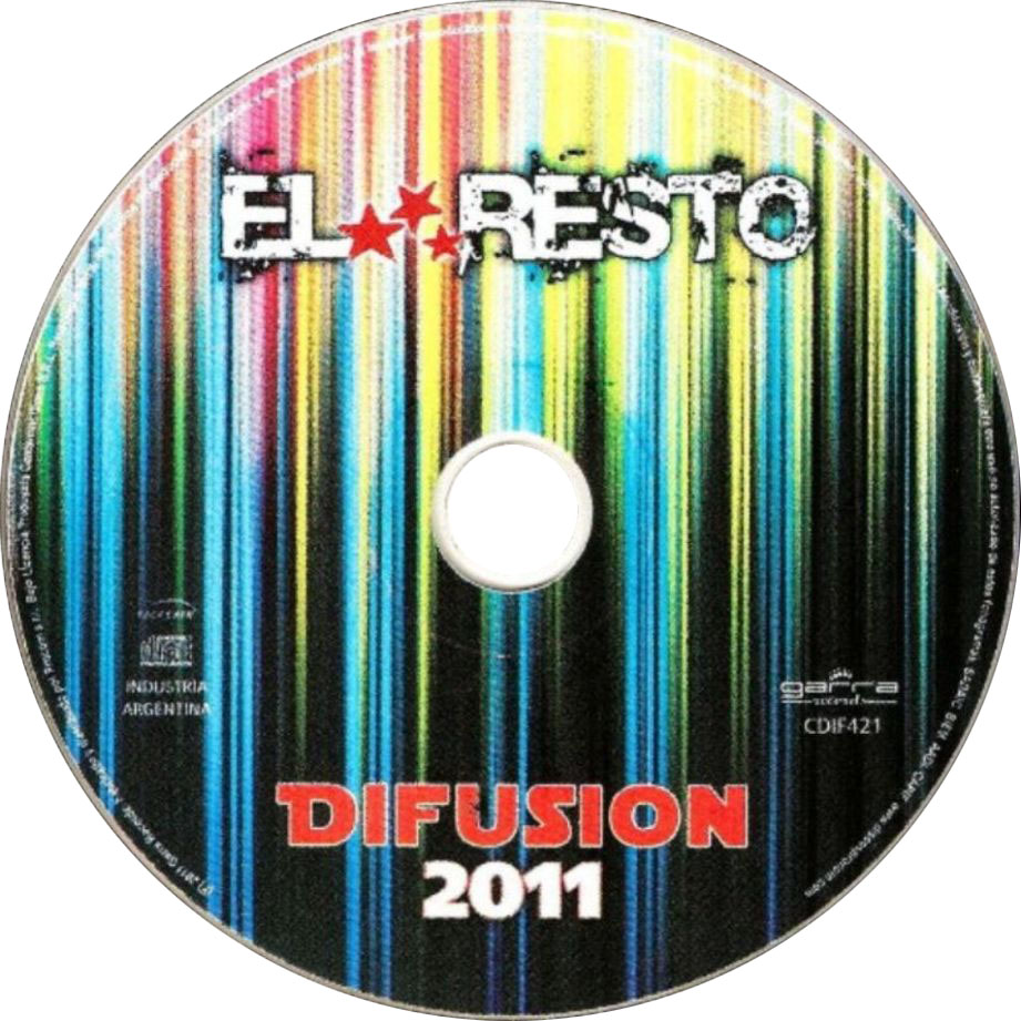 Cartula Cd de El Resto - Difusion 2011
