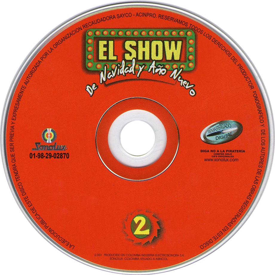 Cartula Cd de El Show De Navidad Y Ao Nuevo 2