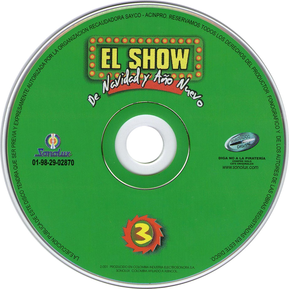 Cartula Cd de El Show De Navidad Y Ao Nuevo 3