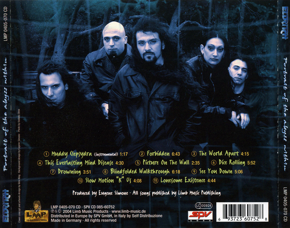 Cartula Trasera de Eldritch - Portrait Of The Abyss Within