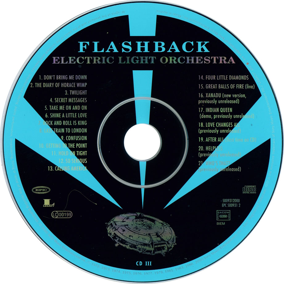 Cartula Cd3 de Electric Light Orchestra - Flashback