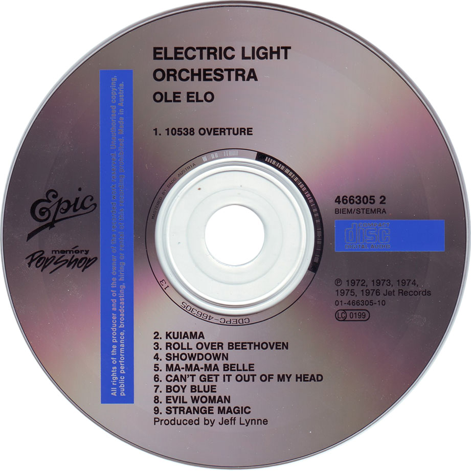 Cartula Cd de Electric Light Orchestra - Ole Elo