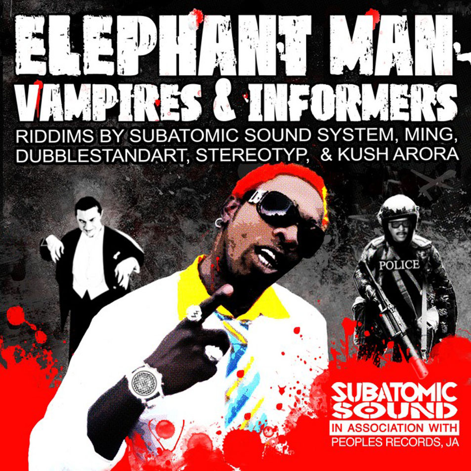 Cartula Frontal de Elephant Man - Vampires & Informers (Cd Single)