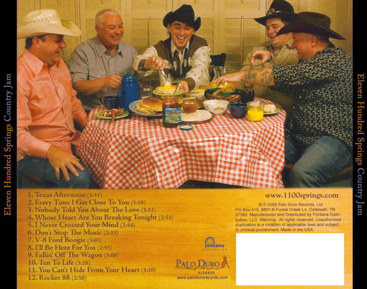 Cartula Trasera de Eleven Hundred Springs - Country Jam