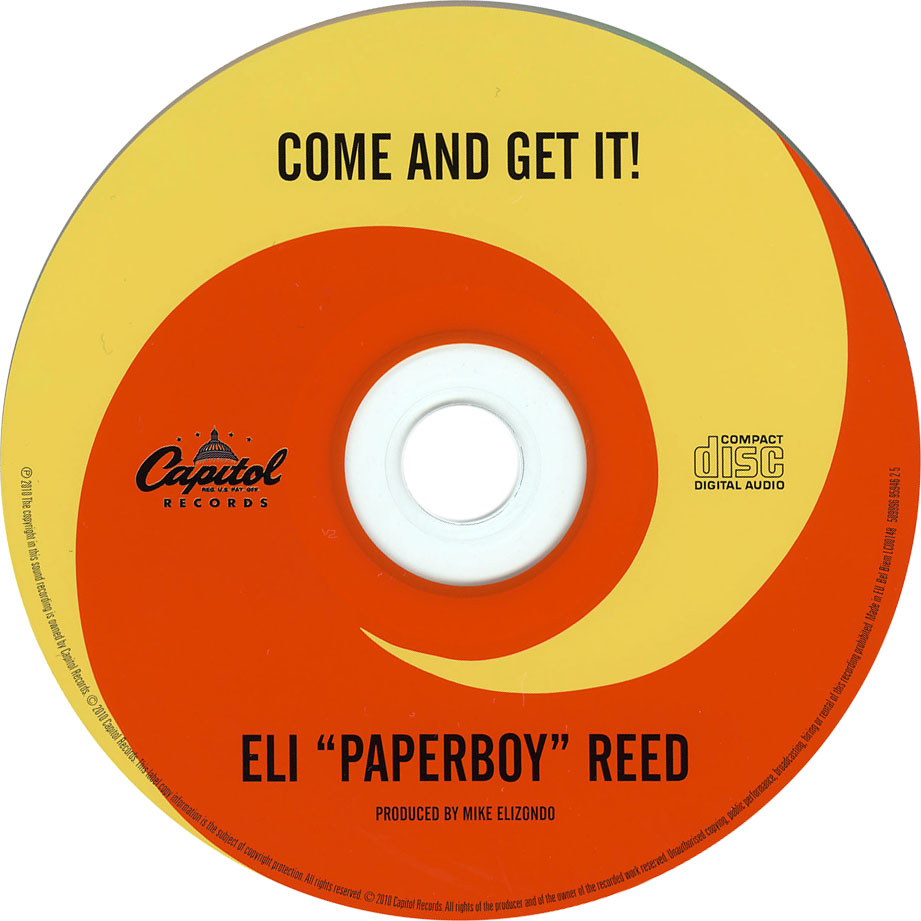 Cartula Cd de Eli Paperboy Reed - Come And Get It