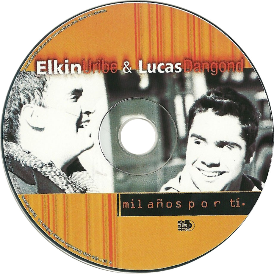 Cartula Cd de Elkin Uribe & Lucas Dangond - Mil Aos Por Ti
