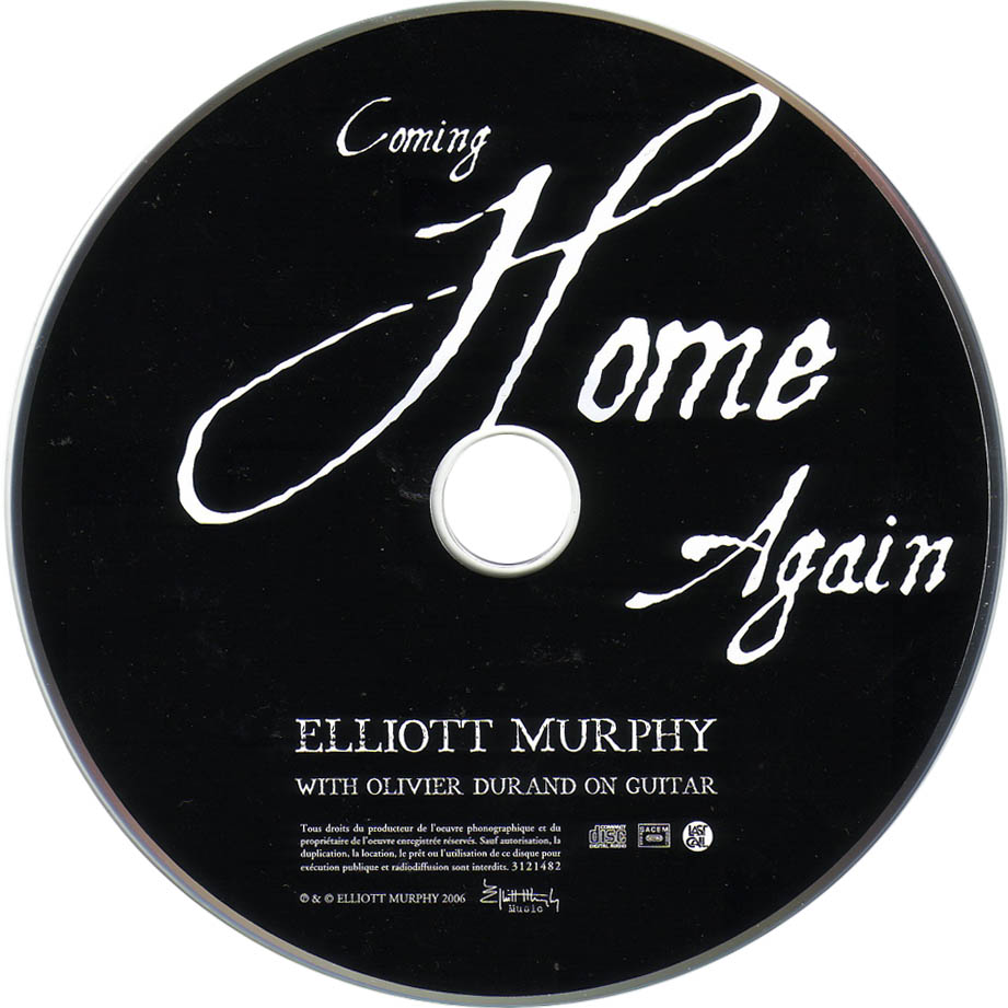 Cartula Cd de Elliott Murphy - Coming Home Again