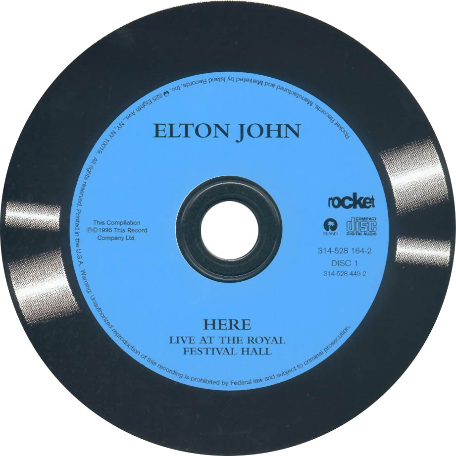 Cartula Cd1 de Elton John - Here And There