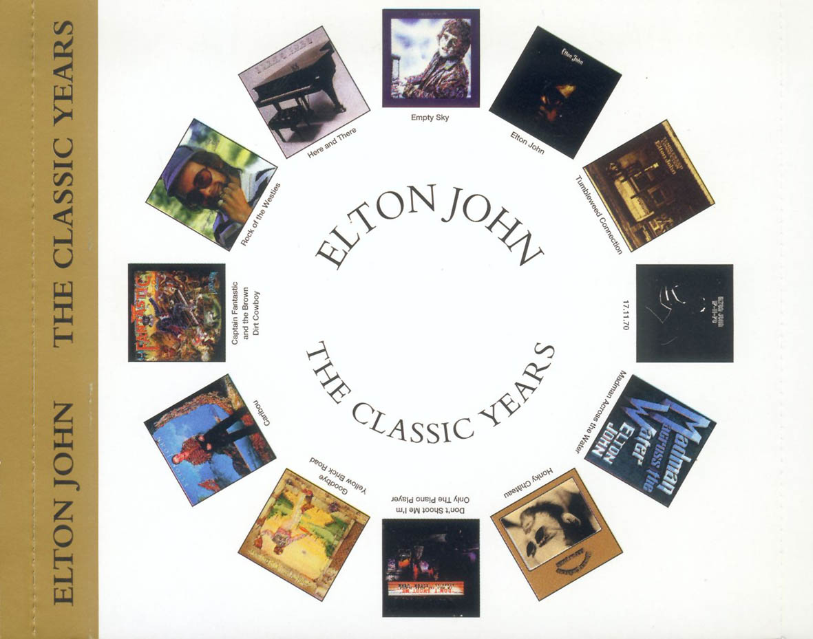 Cartula Interior Trasera de Elton John - Here And There