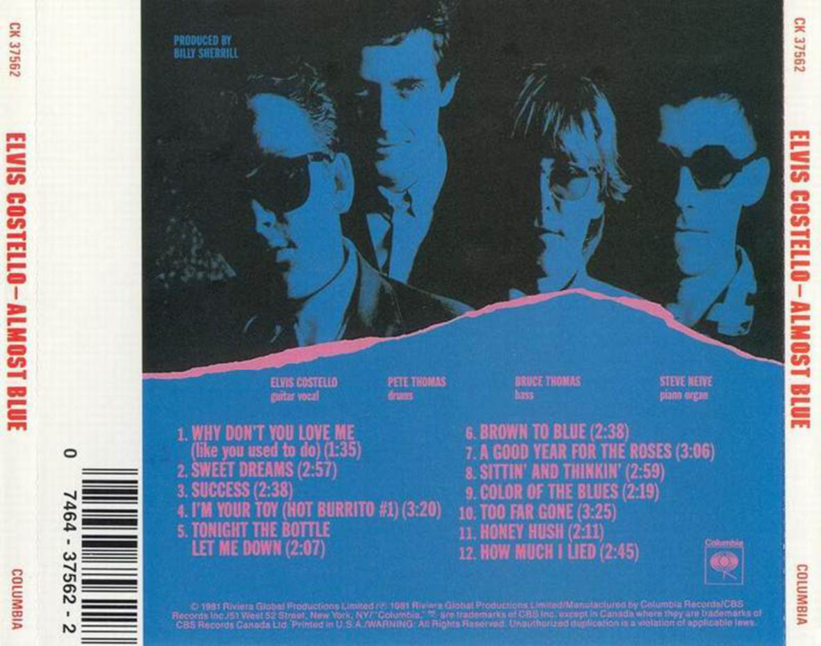 Cartula Trasera de Elvis Costello & The Imposters - Almost Blue