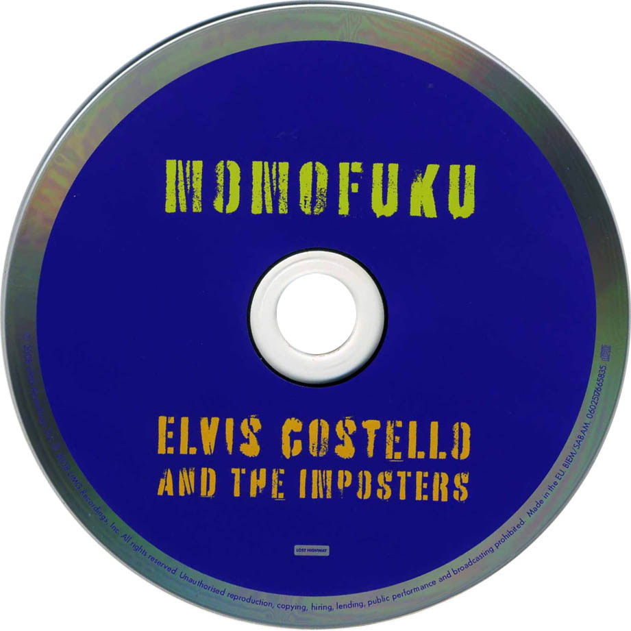 Cartula Cd de Elvis Costello & The Imposters - Momofuku