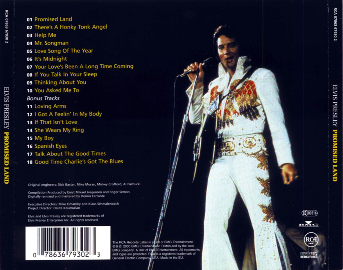 Cartula Trasera de Elvis Presley - Promised Land (2000)