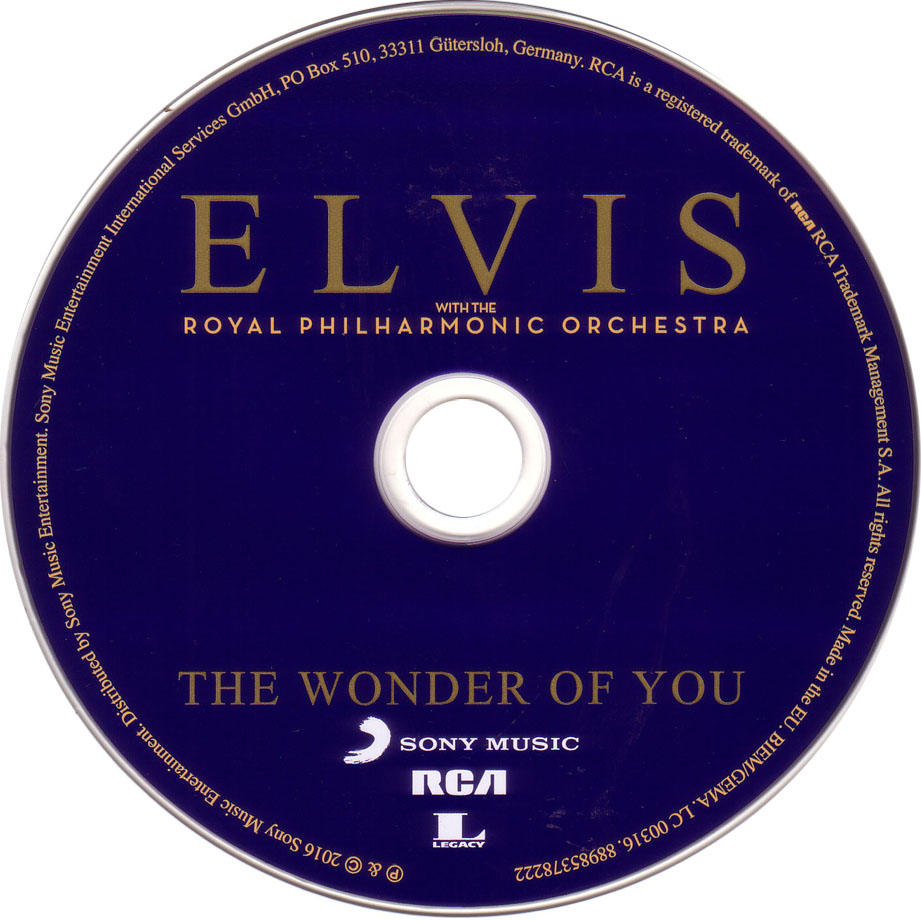 Cartula Cd de Elvis Presley - The Wonder Of You